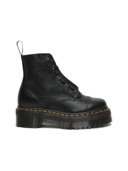Botki Dr. Martens skórzane na platformie czarne