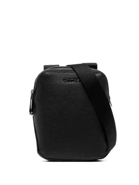 Geantă crossbody Calvin Klein cu autograf negru