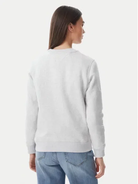 Tommy Jeans Pulóver Flag Világosszürke
