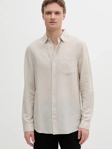 Calvin Klein cămașă de in bej