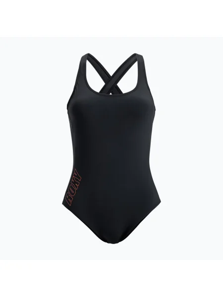 Dámske jednodielne plavky ROXY Active Solid Basic anthracite čierna