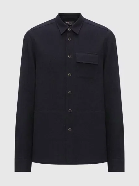 Сорочка з вовни Kiton синя