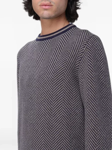 Pulover Xc cu model herringbone albastru