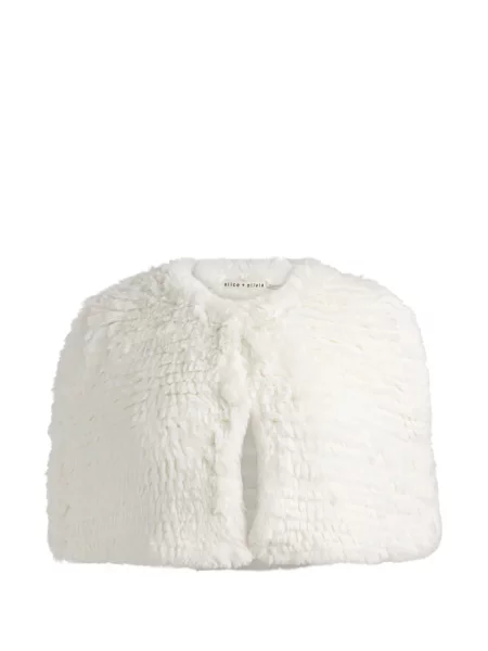Bunda Alice + Olivia s kožíškem bílá