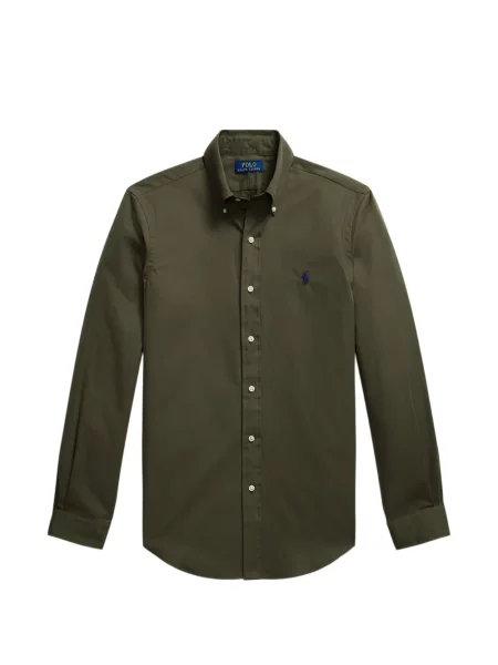 Tricou polo Polo Ralph Lauren cu glugă cu blană cu broderie roșu