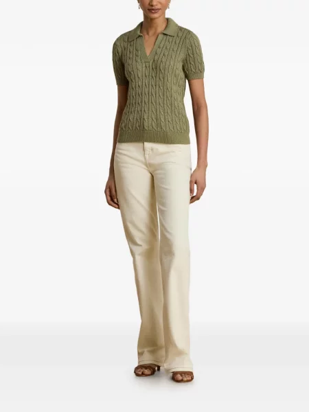 Scurt pulover Lauren Ralph Lauren verde