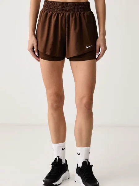 Nike szorty One Dri-FIT brązowe