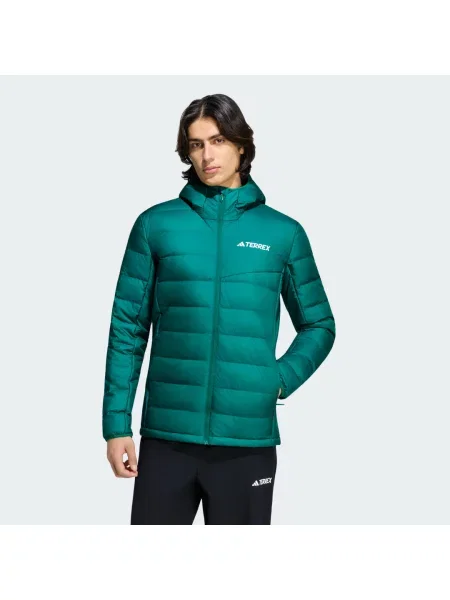 Péřová bunda s kapucí Terrex Multi Light Down CLIMAWARM zelená