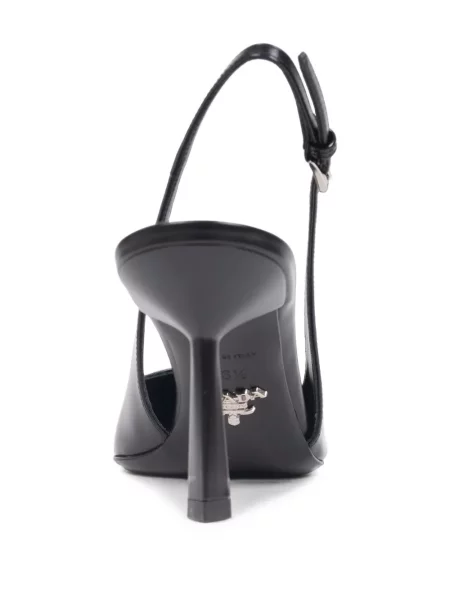 Pantofi cu toc Prada din piele slingback negru