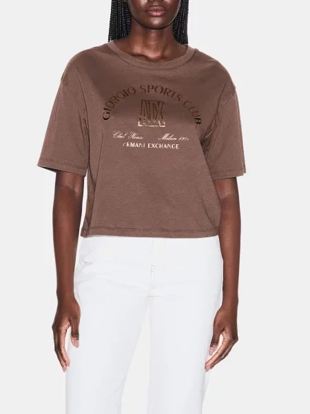 Футболка Armani Exchange коричневий