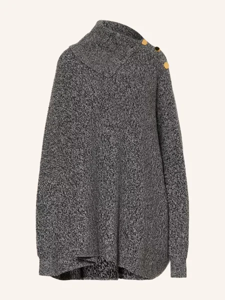 Sportmax Oversized Pletené Šaty Alibi černá bílá