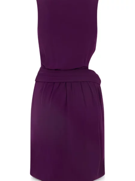 Rochie mini Alberta Ferretti fără mâneci drapată violet