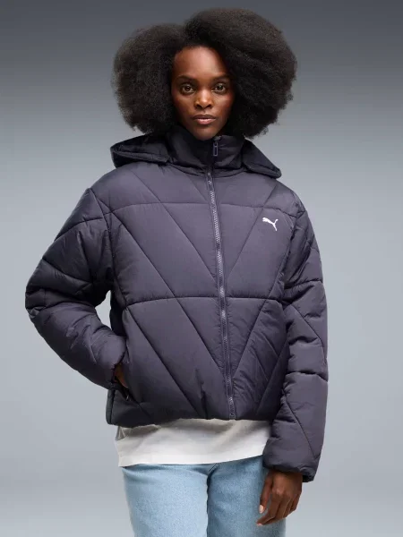 Стеганая демисезонная куртка Puma серая
