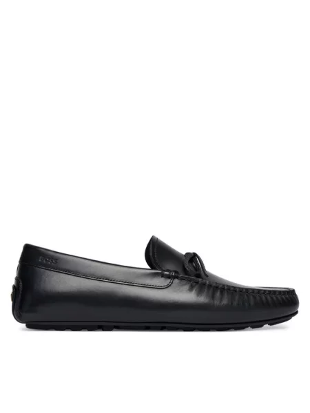 BOSS mocasini de piele Noel negru
