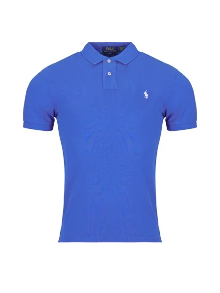 Polo majica Polo Ralph Lauren s kratkimi rokavi z mrežo modra