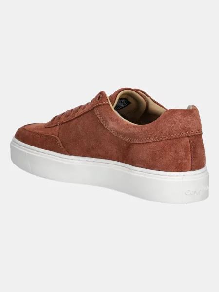 Calvin Klein velúr sportcipő CLEAN CUP LOW LACEUP OXF SU barna