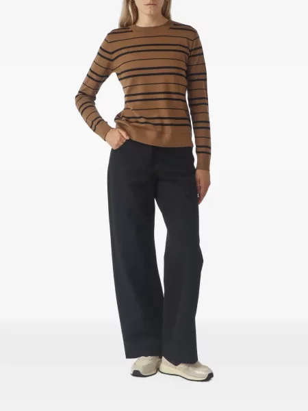 Pulover Max Mara cu decolteu rotund maro