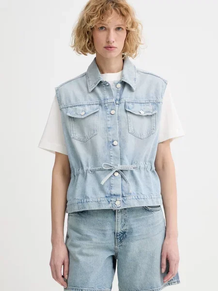 Marc O'Polo brezrokavnik denim modra