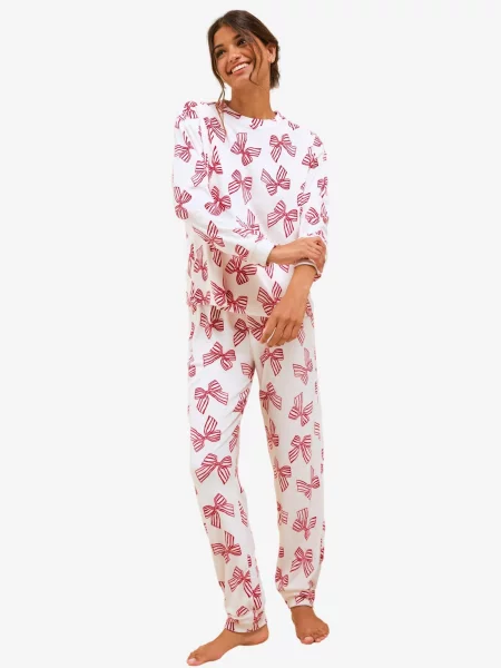 Friends Like These Pijama ecru roșu