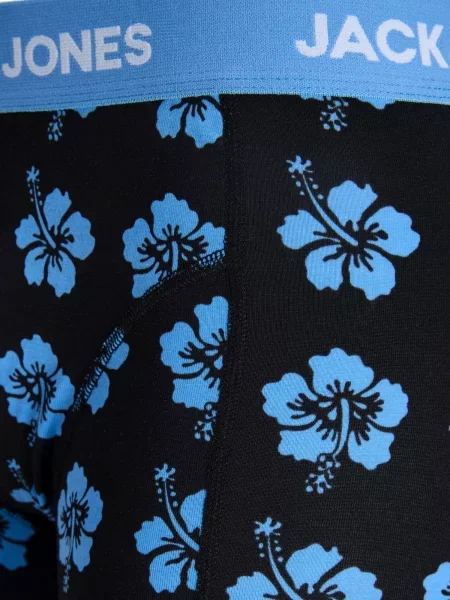 JACK & JONES Boxerky JACMAUDO námornícka modrá / tmavomodrá / svetlozelená čierna