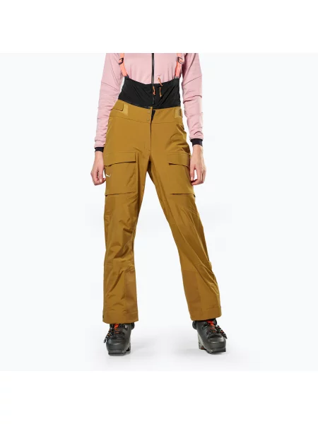 Pantaloni de schi pentru femei Salewa Sella Free 3L Ptx golden brown maro