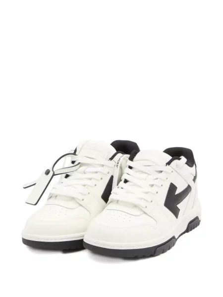 Sneakerși Off-white din piele alb