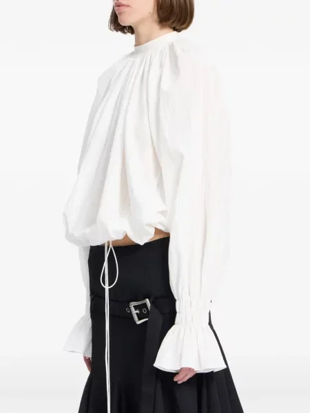Bluză Ann Demeulemeester evazată alb