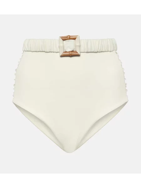 Bikini Johanna Ortiz cu talie înaltă bej