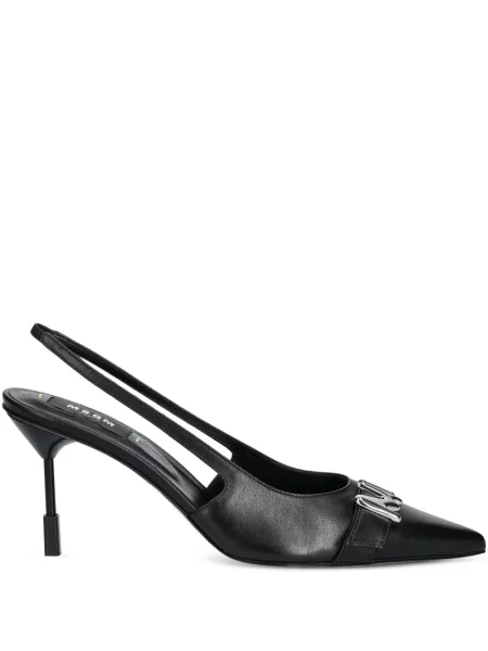 Pantofi cu toc Msgm din piele slingback negru