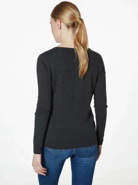 VERO MODA Pulover Care temno siva