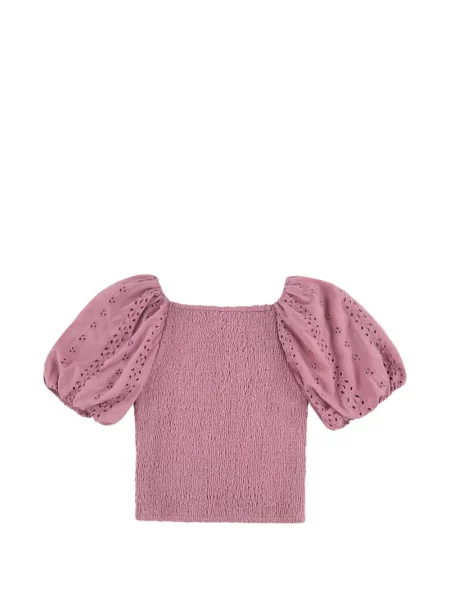 Top dziecięcy Abercrombie Fitch różowy