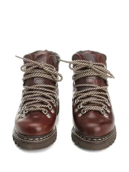 Δερμάτινα μποτάκια Paraboot με κορδόνια καφέ
