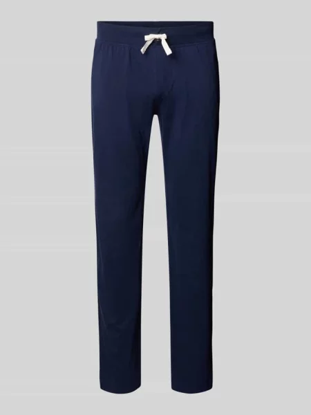 Spodnie sportowe z elastycznym pasem i detalem z logo Polo Ralph Lauren Underwear niebieskie