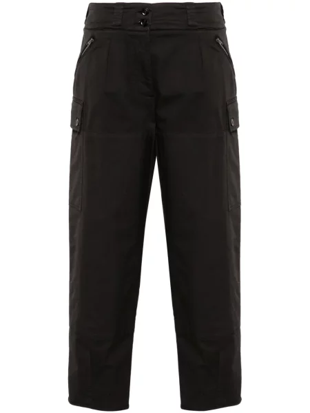 Spodnie Tom Ford o krotszym kroju zwężane czarne