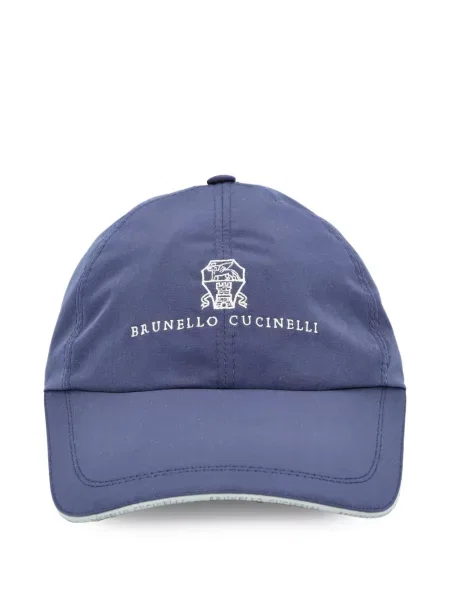 Șapcă Brunello Cucinelli cu autograf albastru