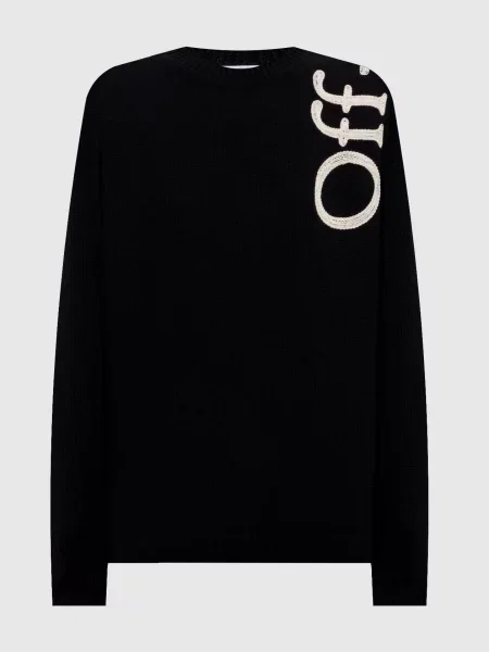 Светр з вовною Off-white чорний