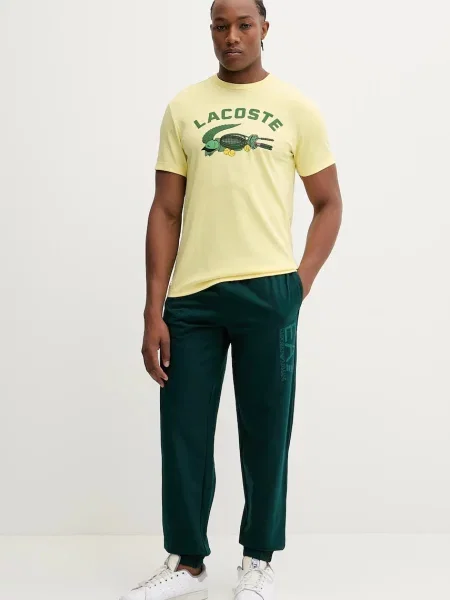 Спортивні штани Emporio Armani з аплікацією бірюзовий