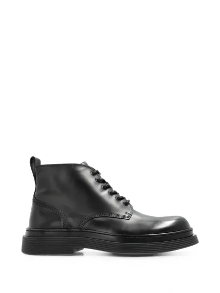 Botine Ami Paris cu șireturi din piele negru