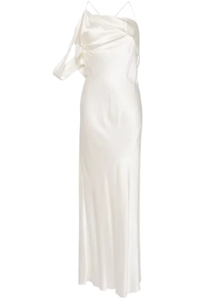 Rochie Michelle Mason de mătase de costum alb