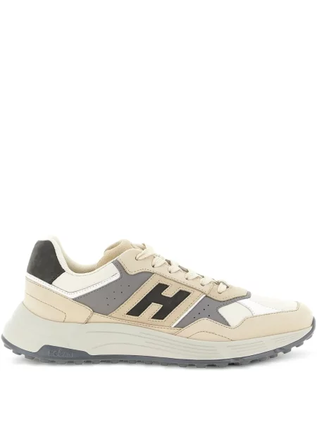 Sneakerși Hogan din piele de căprioară alb