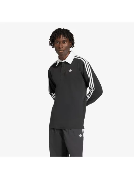 Tricou adidas x Oasis Rugby Longsleeve Polo Black S negru