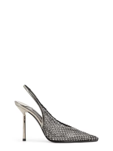 Pantofi cu toc Le Silla slingback alb