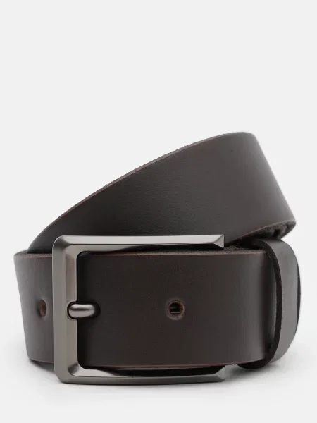 Кожаный ремень Borsa Leather с ремешками коричневый