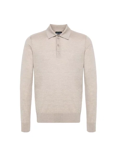 Sweter Giorgio Armani elegancki beżowy