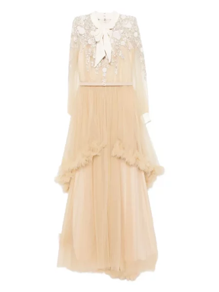 Rochie Saiid Kobeisy cu broderie de catifea