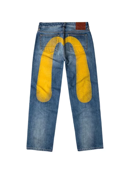 Blugi Evisu cu imagine albastru