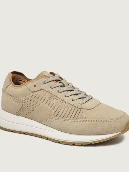 BOSS sneakers din piele întoarsă Vinston negru