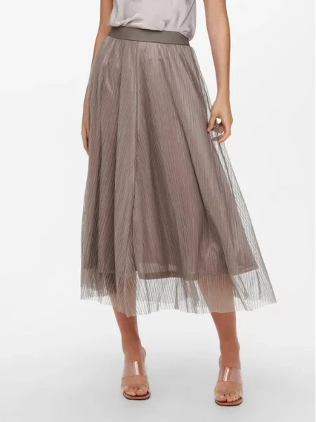 ONLY Spódnica midi brązowy