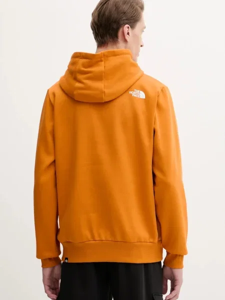 Кофта The North Face Simple Dome з капюшоном з принтом помаранчевий
