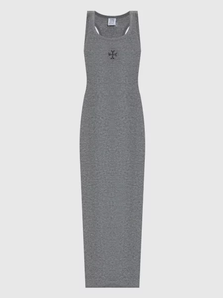 Сукня міді в рубчик Vetements сіра